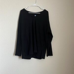 Old Navy Black Ribbed Women's Blouse